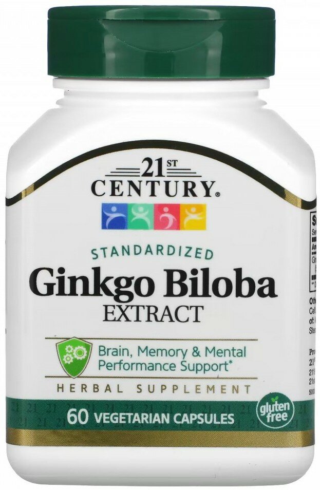 21st Century Health Care Ginkgo Biloba Extract 60 капсул