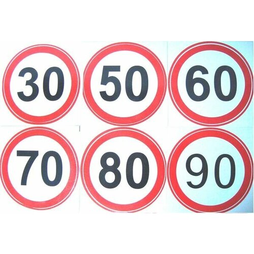 Наклейка Знак ограничения скорости "80"