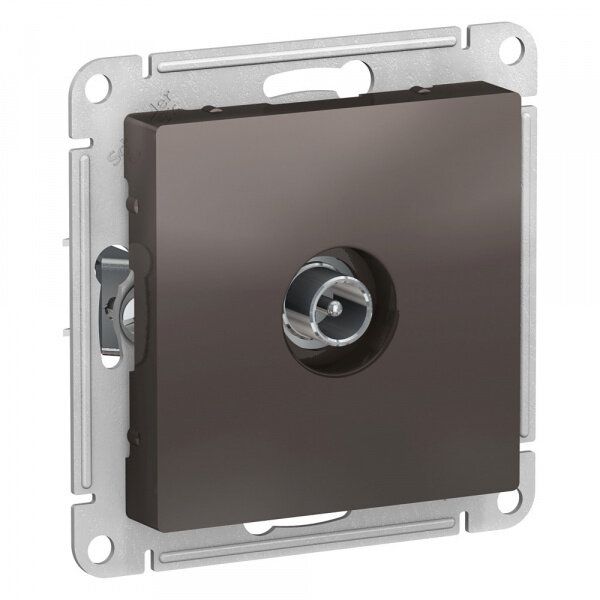 фото Schneider/Systeme Electric ATLASDESIGN TV розетка проходная 4DB, механизм, мокко ATN000692