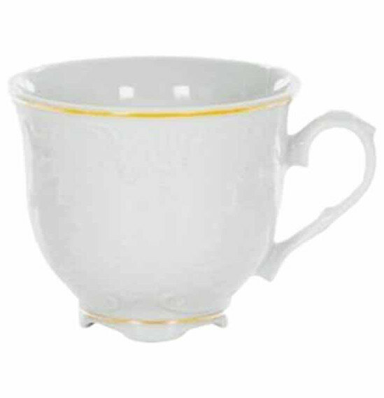 фото Кофейная чашка 100 мл 1 шт без блюдца Cmielow "Рококо /Две линии золото" / 154146