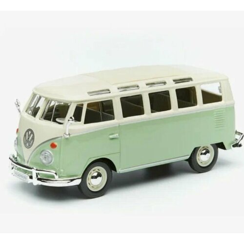 Машинка металлическая 1/25 Volkswagen Van Samba Maisto 31956 зелёная