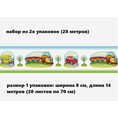 Бордюр детский бумажный для обоев Симфония Б-044 . 8см*14м