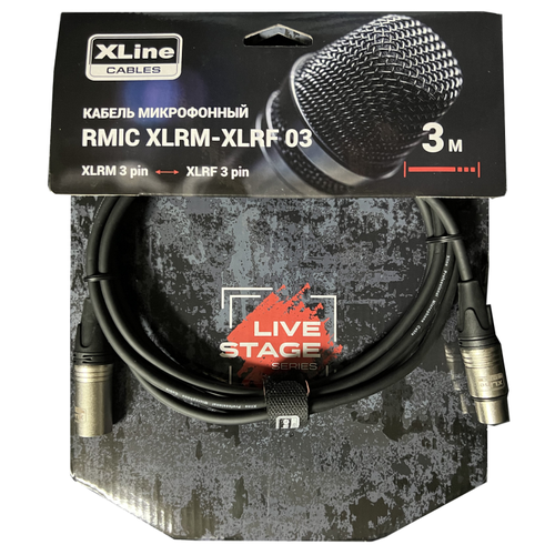 Xline Cables RMIC XLRM-XLRF 03 (Кабель микрофонный XLR 3 pin male - XLR 3 pin female длина 3м) кабель микрофонный 3м nordfolk nmc3 3