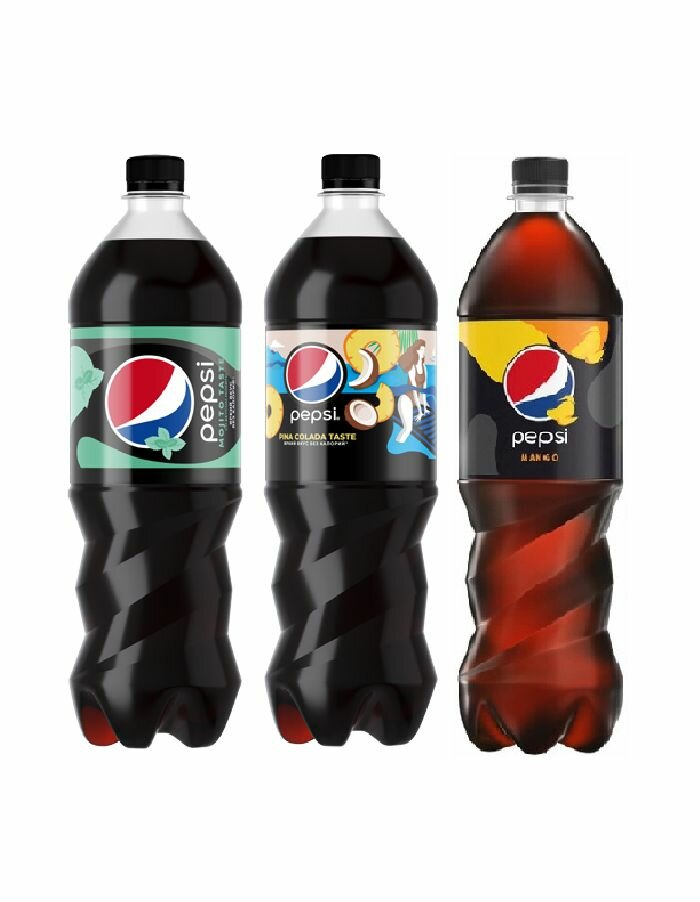 Набор из 3 Газированных напитков Pepsi (Pina Colada, Mango, Mojito), 3 шт по 1 л