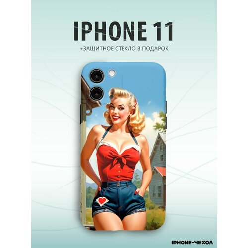 Чехол Iphone 11 девушка пинап