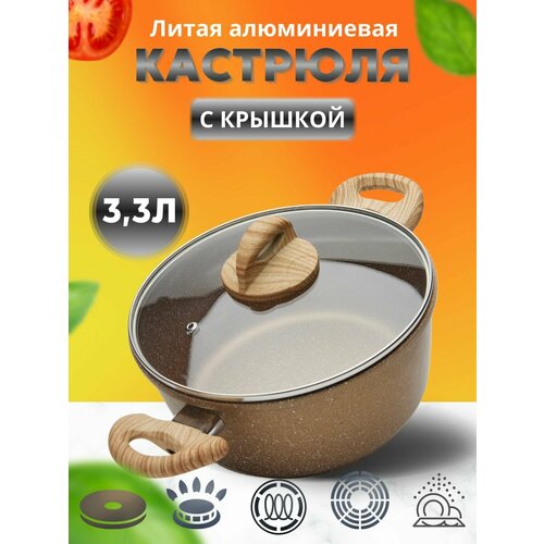 ПремьерКастрюля 33л индукциялитой алюминийантипригарка 2811₽