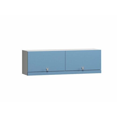 Антресоль Банни-1 Пастельно-Синий 120x32x37 двухдверный 11490₽