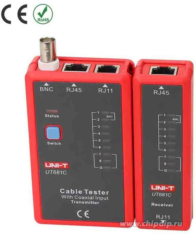 UT681С, Тестер кабельный RJ45/RJ11/BNC