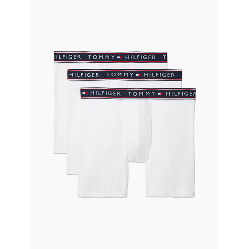 Трусы TOMMY HILFIGER Cotton Stretch Boxer, 3 шт., размер L (91-96 см), белый