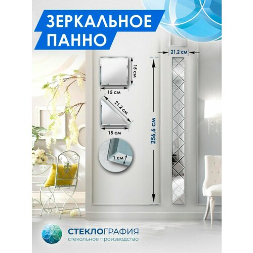 Зеркальное панно с фацетом, плитка