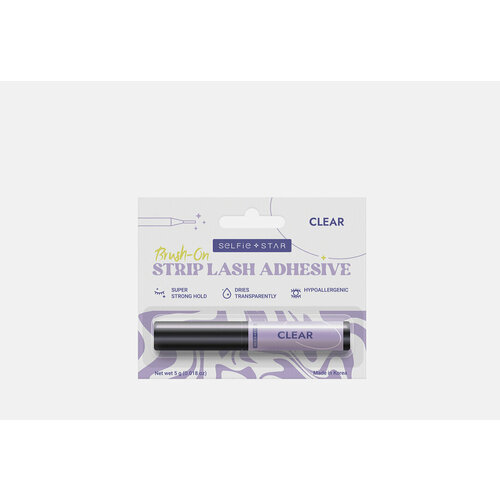 Клей для накладных ресниц Selfie Star Selfie Star Strip Lash Adhesive Clear 5 g / вес 5 г клей для ресниц selfie star клей для накладных ресниц с кисточкой черный strip lash adhesive black