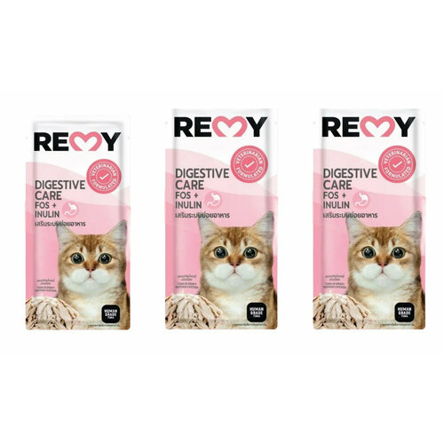 Корм влажный для взрослых кошек REMY, тунец с курицей в соусе, для улучшения пищеварения, 70 гр, 3 шт.