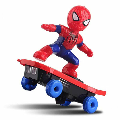Человек-паук на скейтборде с подсветкой и звуком