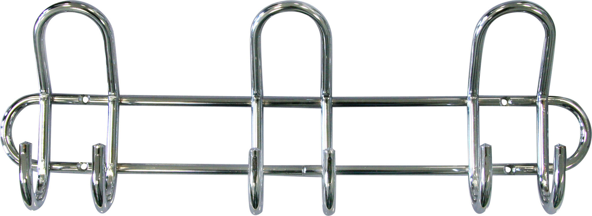 Вешалка AXENTIA с 9-ю крючками, хромированная сталь, 40 х 13 х 6 см, вес до 10 кг