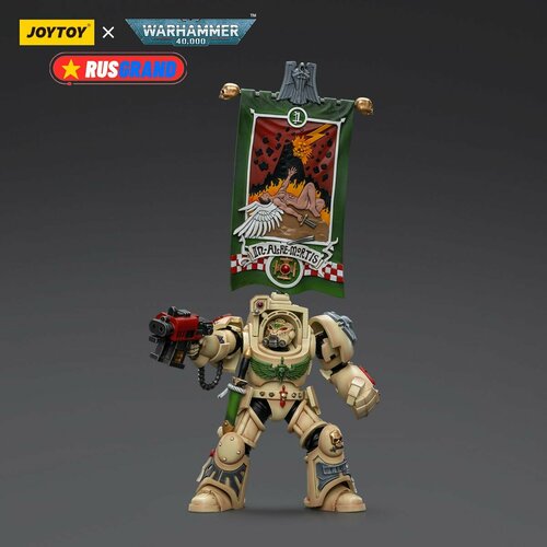 Подвижная фигурка JOYTOY Warhammer 40000 Dark Angels Deathwing Ancient with Company Banner