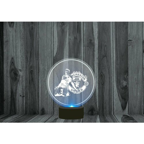 Светильник, ночник 3D GOODbrelok детям принт "Манчестер Юнайтед" - 0002