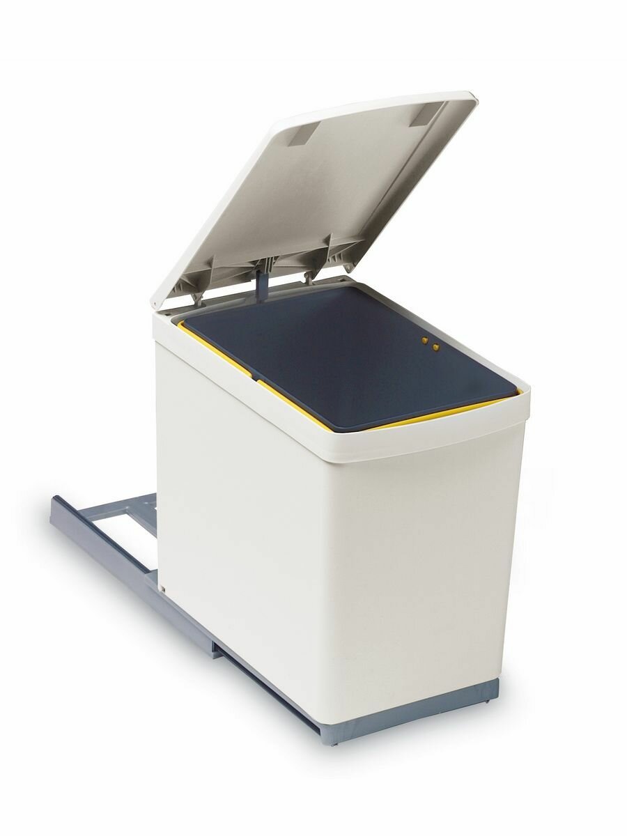 фото Ведро для мусора ALBIO навесное прямоугольное, белое 16 л ALVEUS NEW