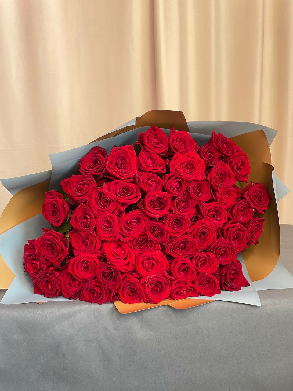 51 красная роза 70 см