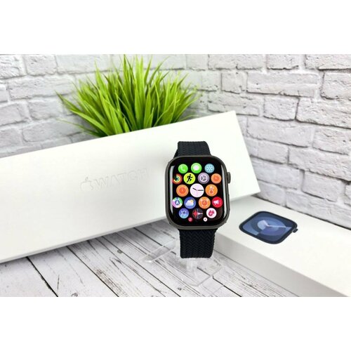 Умные часы Smart Watch 9 серии смарт часы фитнес браслет шагомер электронные часы спортивные унисекс Bluetooth 45mm Midnight 450000₽