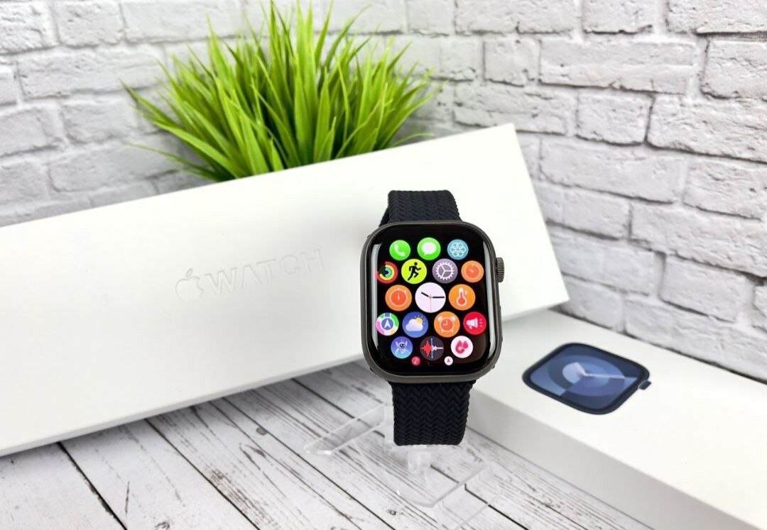 Умные часы Smart Watch 9 серии, смарт часы, фитнес браслет, шагомер, электронные часы, спортивные, унисекс, Bluetooth, 45mm Midnight