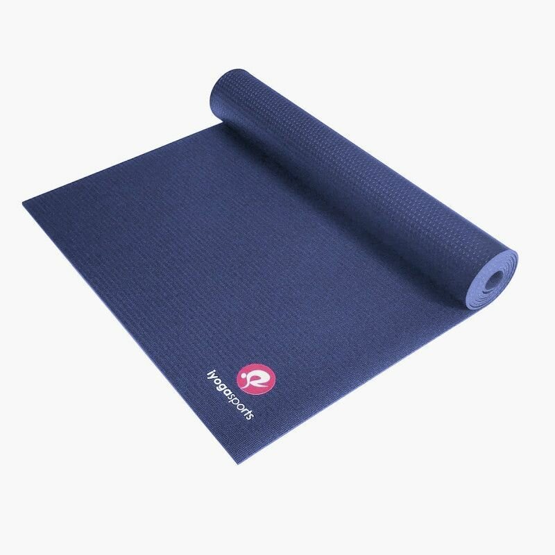 Коврик для йоги iyogasports Pro Travel, 183*61*0,2 см, синий, прочный, нескользящий