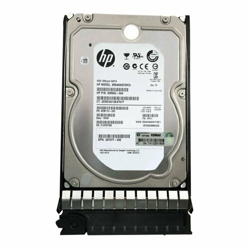 Жесткий диск HP 695502-008 4Tb 7200 SATAIII 3.5 HDD жесткий диск hp 695502 003 3tb 7200 sataiii 3 5 hdd