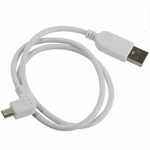 Кабель USB 2.0 Am-microB Orient MU205W2 угловой правый, 0.5 метра, белый