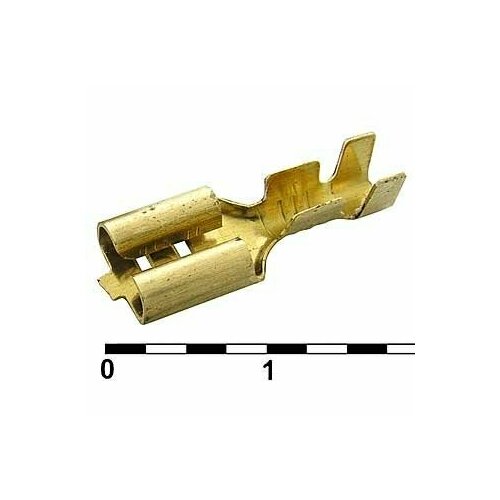 Клеммы ножевые неизолированные DJ622-D6.3B (RUICHI) / Комплект из 10 шт.