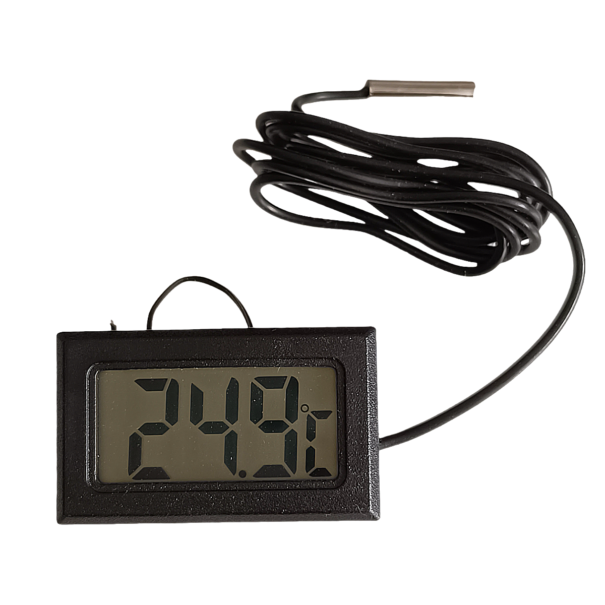 Цифровой термометр с выносным датчиком 1м черный