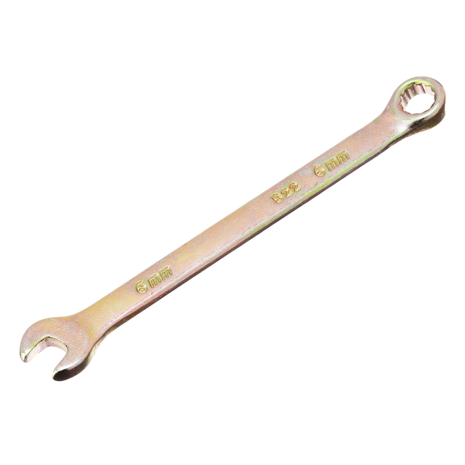 Ключ комбинированный Сибртех 6 мм, желтый цинк 14972