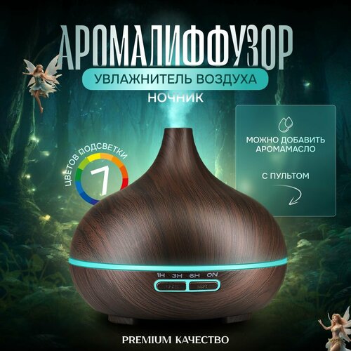Увлажнитель воздуха с пультом дистанционный аромадиффузор с подсветкой цветной ночник 3 в 1 301500₽