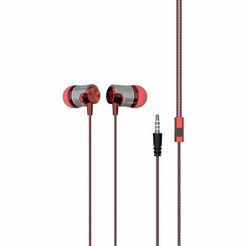 Наушники-гарнитура Red Line E04 Jack 35mm красный 360₽