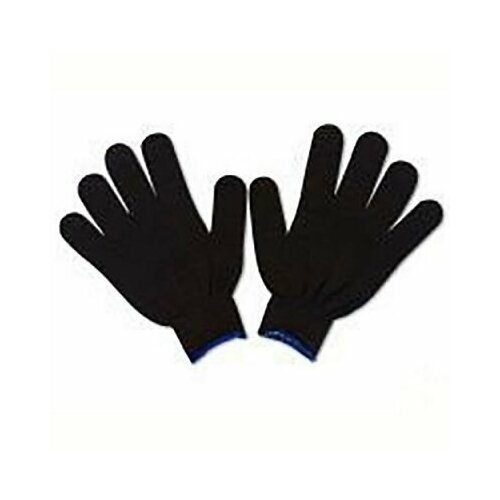 Перчатки LADONI черные, двойные, 10 размер, 10 класс, Зимние (540Р) перчатки трикотажные двойные полушерсть с х б с пвх покрытием черные зимние 5 ти нитка 10 класс