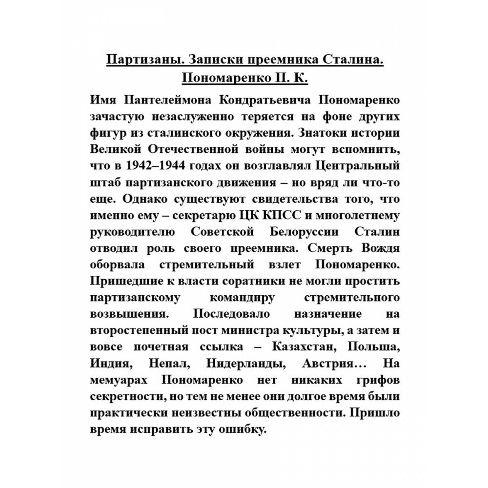 Партизаны. Записки преемника Сталина - фото №3