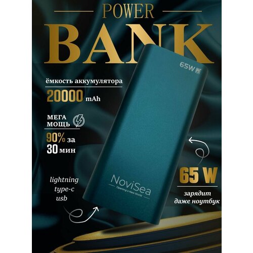 NoviSea Повербанк 65W c быстрой зарядкой.