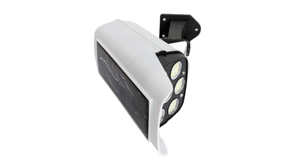 Уличный светильник прожектор Solar Sensor Light 77 SMD LED с пультом с датчиком движения и солнечной батареей на аккумуляторе, лампа муляж видеокамеры наблюдения