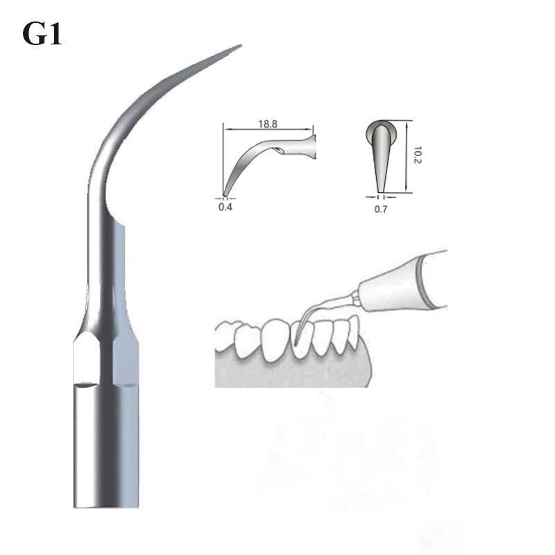 Насадка G1 (GD1/GS1) для скалера ультразвукового стоматологического , для снятия зубных отложений ( подходит к Woodpecker, EMS , VRN ). 1 шт. Incidental