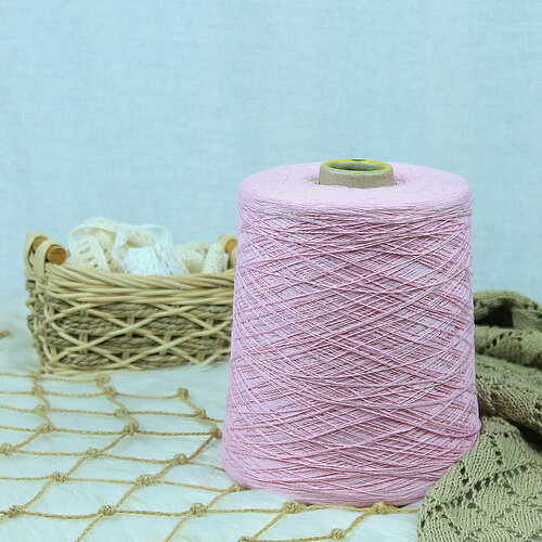 Пряжа на бобинах хлопок Испания, цвет розовый, вес 630г