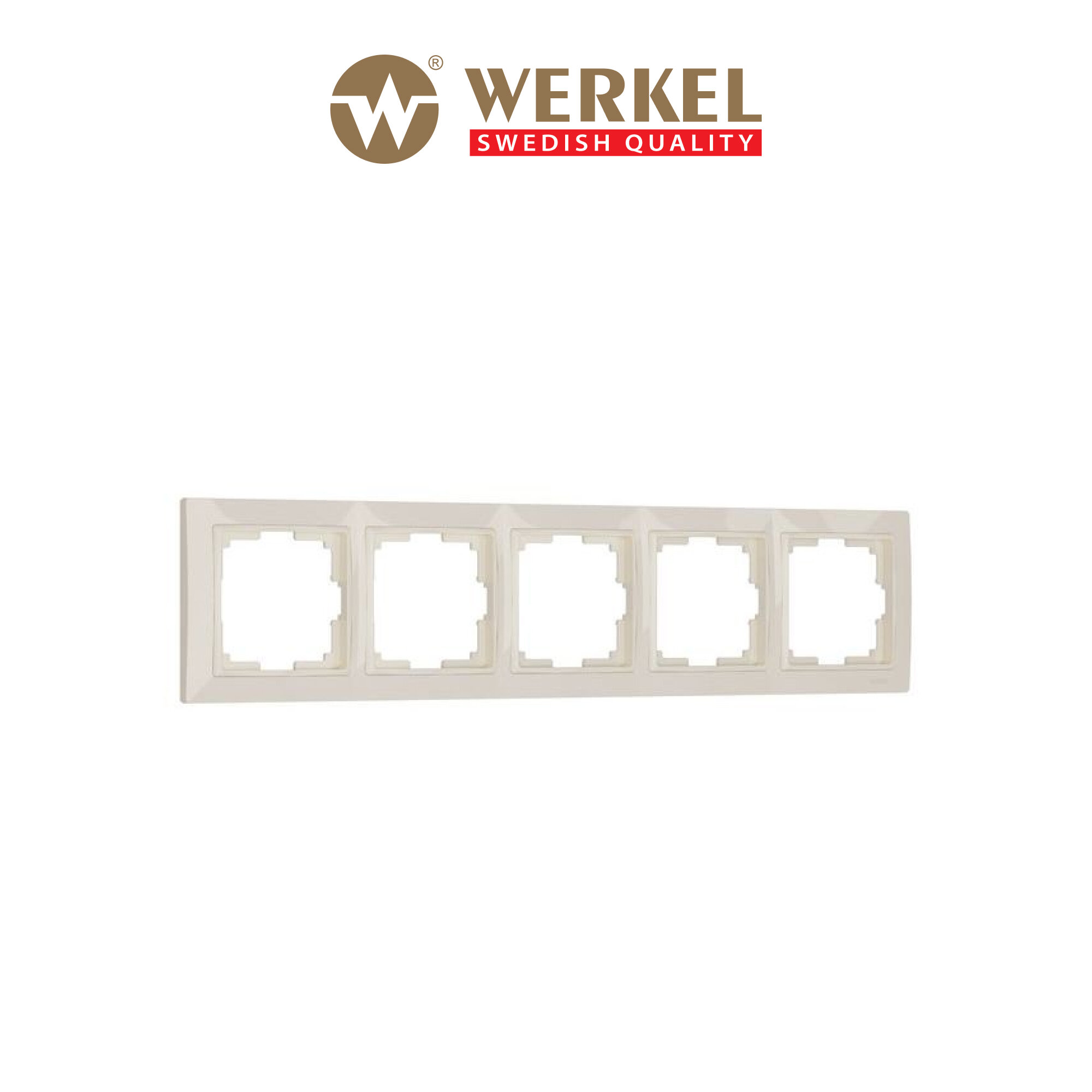 Рамка из пластика на 5 постов Werkel Snabb basic W0052003 слоновая кость