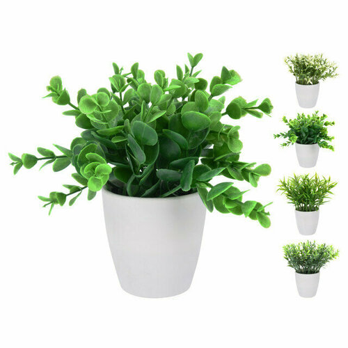 Растение искусственное в кашпо 16 см зеленый в асс-те 1697₽