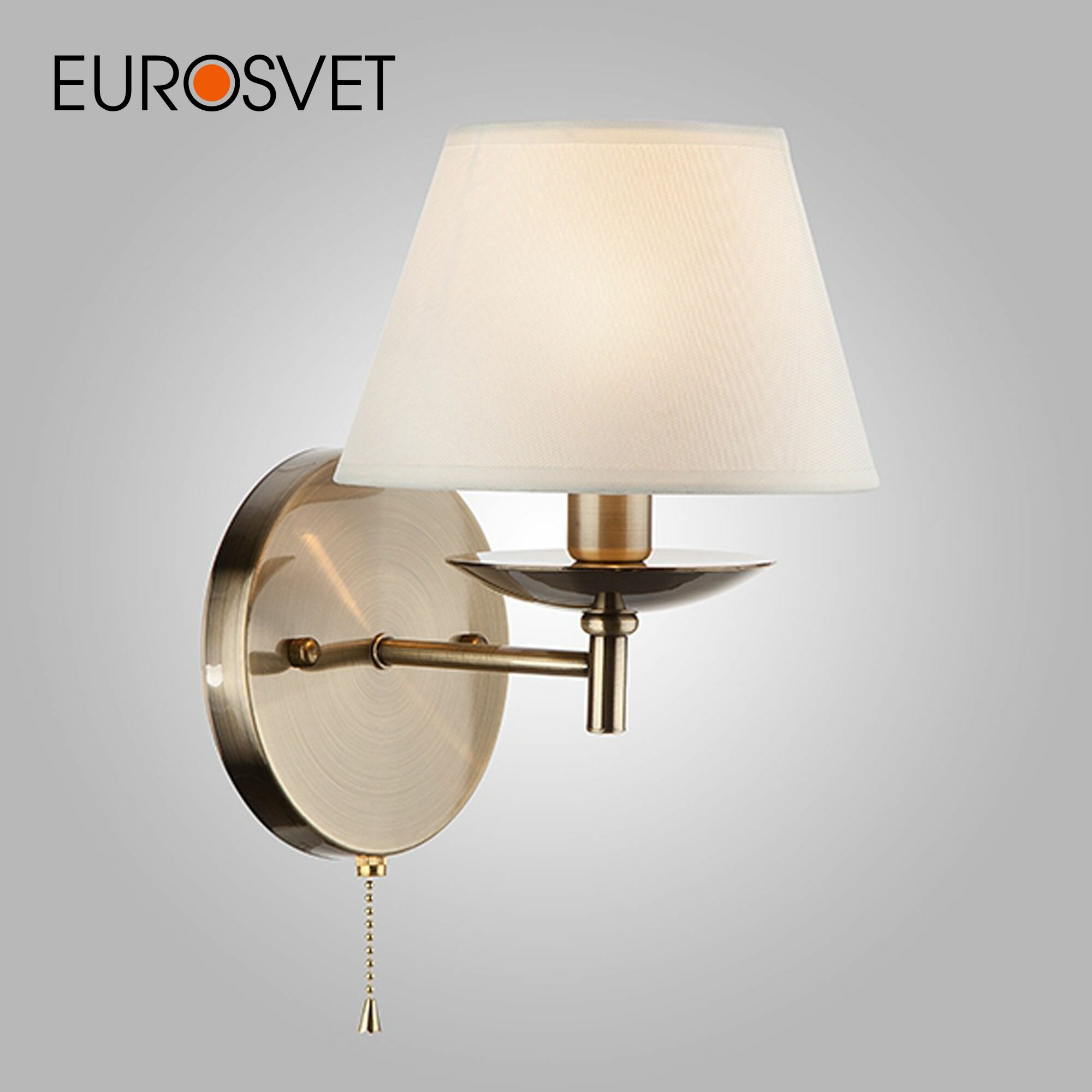 Бра / Настенный светильник с выключателем Eurosvet Hotel 60060/1, цвет античная бронза