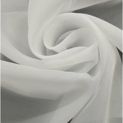 Ткань для шитья Органза плательная - цвет белый от 1 метра ширина 150 см