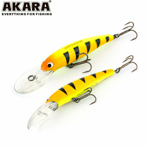Рыболовная приманка на судака, окуня, щуку Воблер Akara Deep Jeck 90F 90мм. 12г. №A32
