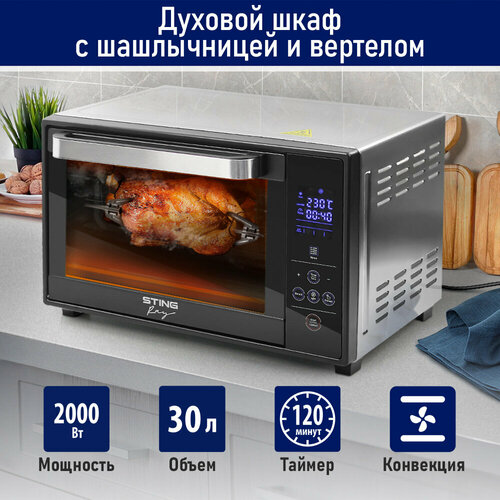 STINGRAY ST-EO104A черныйсталь духовой шкаф Мини-печь 717900₽