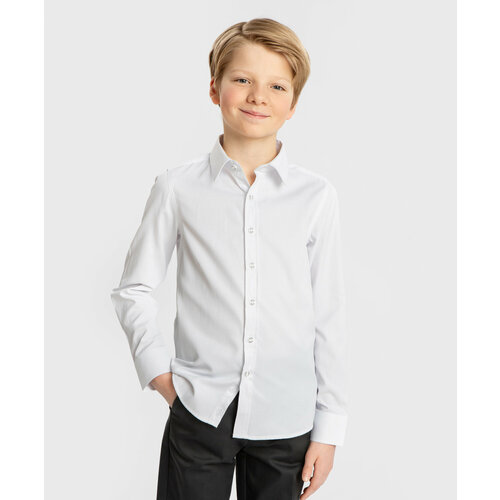 Школьная рубашка Button Blue, размер 170, белый школьная рубашка button blue размер 170 розовый