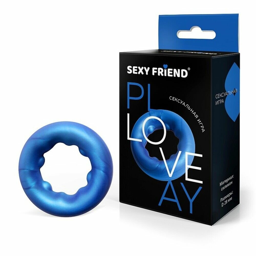 Эрекционное Кольцо Sexy Friend "Orion Real Next", силикон, голубое — фото 1