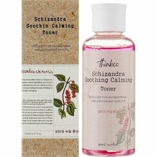 THINKCO Тонер для лица с экстрактом лимонника Schizandra Soothing Calming Toner уход за лицом thinkco крем успокаивающий с экстрактом лимонника schizandra soothing calming cream