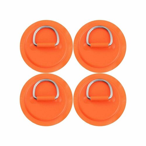 4 шт Патч Рым для SUP доски с металлическим кольцом оранжевый