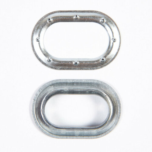 Люверс овальный 42*22 мм, без скобы, металл, 10 штук