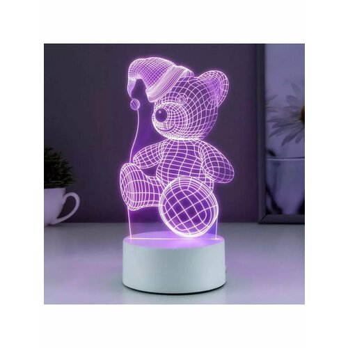 Светильник Мишка в шапке LED RGB 1166₽